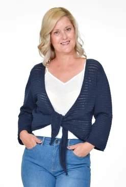 Orientique Alice Cotton Knit Wrap in- Cotton Tops | Knitwear Tops