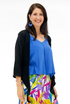 Orientique Alice Cotton Knit Wrap in- Cotton Tops | Knitwear Tops