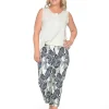 Orientique Angela Cotton 3/4 Capri Pants in-Women Womens Pants