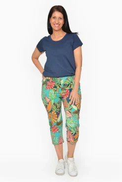 Orientique Angela Cotton 3/4 Capri Pants in-Women Womens Pants