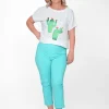 Orientique Angela Cotton 3/4 Capri Pants in-Women Cotton Pants | Womens Pants