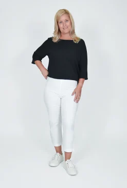 One Summer Angela Cotton Blend Capri Pant in-Women Cotton Pants | Womens Pants