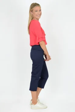 One Summer Angela Cotton Blend Capri Pant in-Women Cotton Pants | Womens Pants