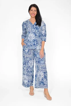 One Summer Avril Rayon Shirt & Pant Set in-Women Womens Pants | Short Sleeve Tops