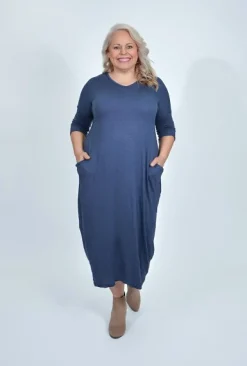 Cotton Village Betty Elbow Sleeve Midi Dress in- Cotton Dresses | Midi Dresses