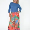 Escape Birdie Flower Wide Pant in Orange-Women Womens Pants