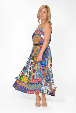 Orientique Buffy Rayon Sleeveless Midi Dress in- Sleeveless Dresses | Maxi Dresses