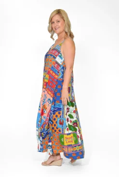 Orientique Buffy Rayon Sleeveless Midi Dress in- Sleeveless Dresses | Maxi Dresses