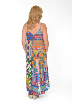 Orientique Buffy Rayon Sleeveless Midi Dress in- Sleeveless Dresses | Maxi Dresses