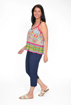 Escape Camila Rayon Cami in Pink Paradise- Cami Slips