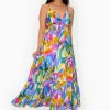 Escape Cassandra Rayon Sleevless Maxi Dress in Multicolour- Sleeveless Dresses | Maxi Dresses