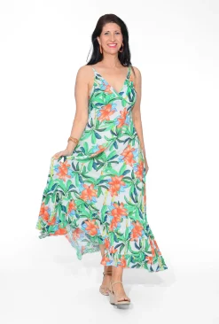 Escape Cassandra Rayon Sleevless Maxi Dress in- Sleeveless Dresses | Maxi Dresses