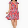 One Summer Chloe Crepe Swing Dress in- Short Sleeved Dresses | Knee Length Dresses
