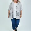 Indigo Designs Christine Lightweight Jacket in Grey- Jackets | Long Sleeved Tops