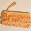 Adorne Coco Citrus Fringe Zip Top Clutch- Bags