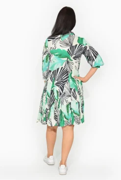 Orientique Coleen Organic Cotton Sleeve Collar Dress in- Cotton Dresses | Above Knee Dresses