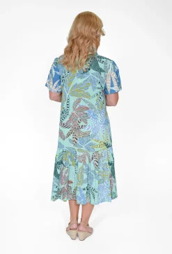 Orientique Edith Organic Cotton Collar Dress in- Short Sleeved Dresses | Organic Cotton Clothing