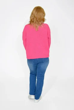 Charlotte The Label Flora Flower Jumper in Pink- Cardigans & Jumpers | Knitwear Tops