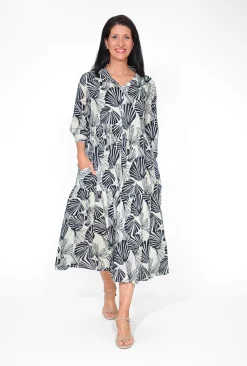 Orientique Francesca Organic Cotton Collar Dress in- Cotton Dresses | Organic Cotton Clothing