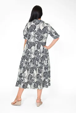 Orientique Francesca Organic Cotton Collar Dress in- Cotton Dresses | Organic Cotton Clothing