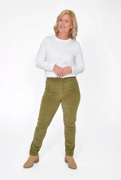 Orientique Frankie Ankle Length Slim Pants in-Women Cotton Pants | Womens Pants