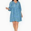 One Summer Genevieve Cotton Boho Dress in- Long Sleeved Dresses | Cotton Dresses
