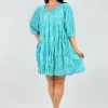 One Summer Genevieve Cotton Dress in- Long Sleeved Dresses | Above Knee Dresses