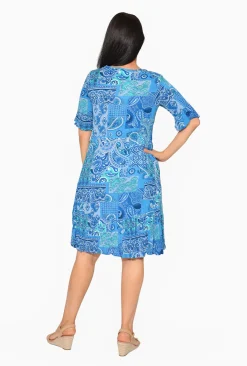 One Summer Harley Rayon Short Sleeve Dress in- Short Sleeved Dresses | Knee Length Dresses