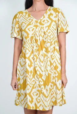 One Summer Harper Short Sleeve Rayon Dress in- Above Knee Dresses | Short Sleeved Dresses