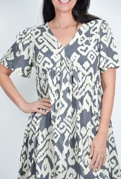 One Summer Harper Short Sleeve Rayon Dress in- Above Knee Dresses | Short Sleeved Dresses