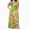 Escape Isha Rayon Peak Maxi Dress in- Maxi Dresses | Long Dresses