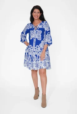 Dreamcatcher Jemima Frill Sleeve Boho Dress in- Long Sleeved Dresses | Knee Length Dresses