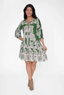 Dreamcatcher Jemima Frill Sleeve Boho Dress in- Long Sleeved Dresses | Knee Length Dresses