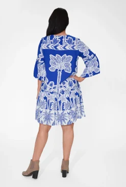 Dreamcatcher Jemima Frill Sleeve Boho Dress in- Long Sleeved Dresses | Knee Length Dresses