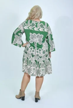 Dreamcatcher Jemima Frill Sleeve Boho Dress in- Long Sleeved Dresses | Knee Length Dresses