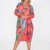 Orientique Josie Long Sleeve Bubble Dress in Morocco- Long Sleeved Dresses | Knee Length Dresses