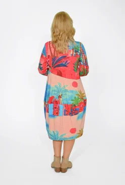 Orientique Josie Long Sleeve Bubble Dress in Morocco- Long Sleeved Dresses | Knee Length Dresses