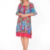 One Summer Julia Cotton Boho Tunic Dress in- Long Sleeved Dresses | Knee Length Dresses