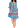 One Summer Julia Cotton Boho Tunic Dress in- Short Sleeved Dresses | Cotton Dresses