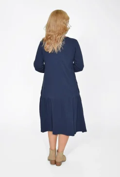 Orientique Kelsey Midi Peak Dress in- Long Sleeved Dresses | Organic Cotton Clothing