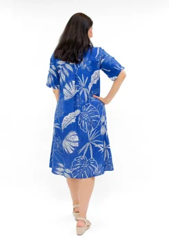 One Summer Kimmy Cotton Smock Midi Dress in- Cotton Dresses | Knee Length Dresses