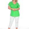 One Summer Maggie Crinkle Cotton T-Shirt in- Cotton Tops | Short Sleeve Tops