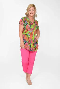 One Summer Maggie Crinkle Cotton T-Shirt in- Cotton Tops | Short Sleeve Tops