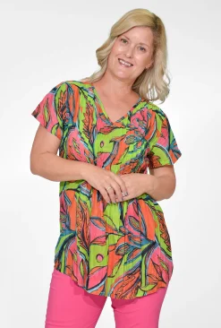 One Summer Maggie Crinkle Cotton T-Shirt in- Cotton Tops | Short Sleeve Tops