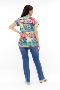 One Summer Maggie Crinkle Cotton T-Shirt in- Sleeved Dress | Cotton Tops