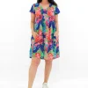 One Summer Marla Cotton Short Sleeve Cap Dress in- Short Sleeved Dresses | Cotton Dresses