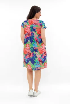 One Summer Marla Cotton Short Sleeve Cap Dress in- Short Sleeved Dresses | Cotton Dresses