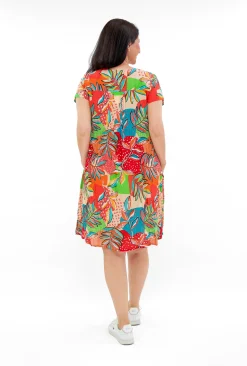 One Summer Marla Cotton Short Sleeve Cap Dress in- Short Sleeved Dresses | Cotton Dresses