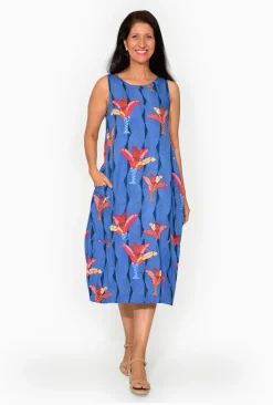 Orientique Martha Crinkle Cotton Bubble Dress in- Sleeveless Dresses