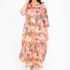 One Summer Maxine 3/4 Sleeve Cotton Maxi Dress in- Long Sleeved Dresses | Cotton Dresses
